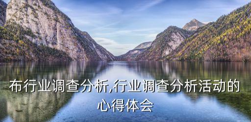 无纺布行业调查分析,行业调查分析活动的心得体会