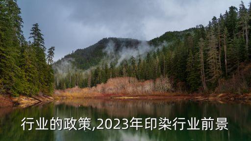 行业的政策,2023年印染行业前景