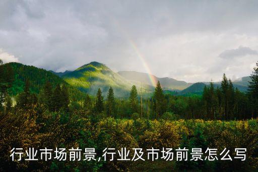 行业市场前景,行业及市场前景怎么写