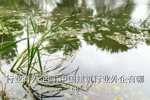 建筑行业有外企吗,中国建筑行业外企有哪些