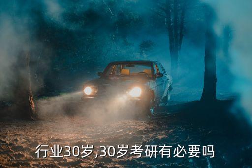 行业30岁,30岁考研有必要吗