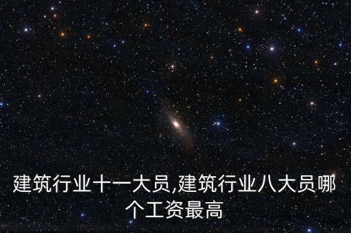 建筑行业十一大员,建筑行业八大员哪个工资最高