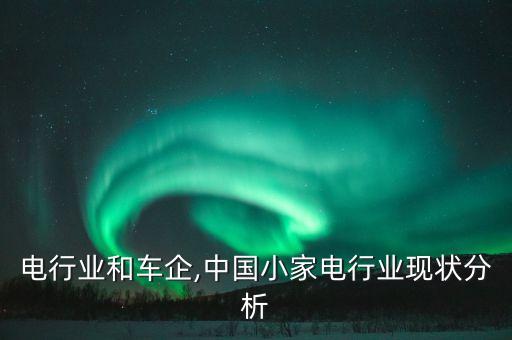 小家电行业和车企,中国小家电行业现状分析