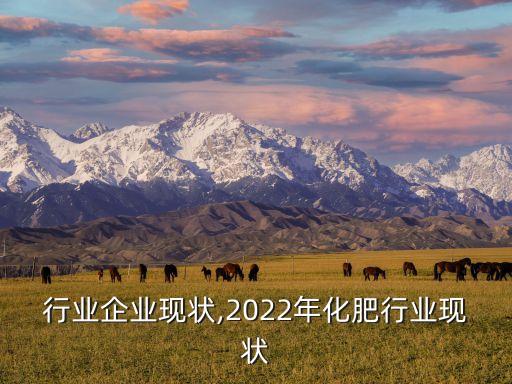行业企业现状,2022年化肥行业现状