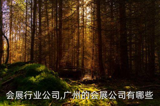 会展行业公司,广州的会展公司有哪些