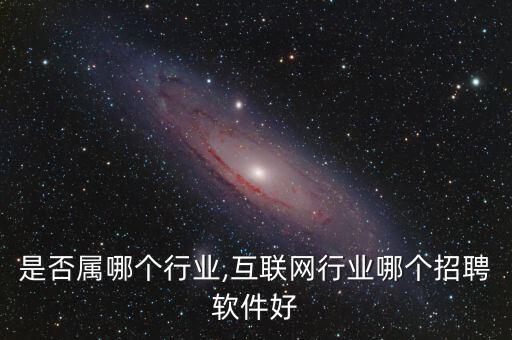 是否属哪个行业,互联网行业哪个招聘软件好
