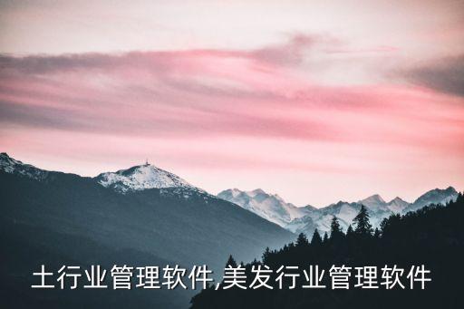 土行业管理软件,美发行业管理软件