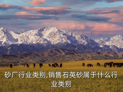 砂厂行业类别,销售石英砂属于什么行业类别