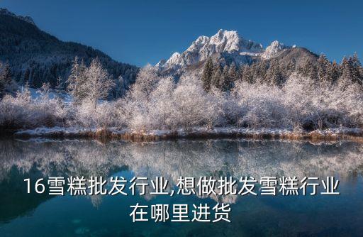 16雪糕批发行业,想做批发雪糕行业在哪里进货