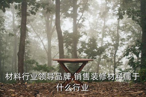 材料行业领导品牌,销售装修材料属于什么行业