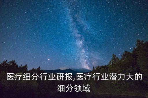 移动医疗细分行业研报,医疗行业潜力大的细分领域