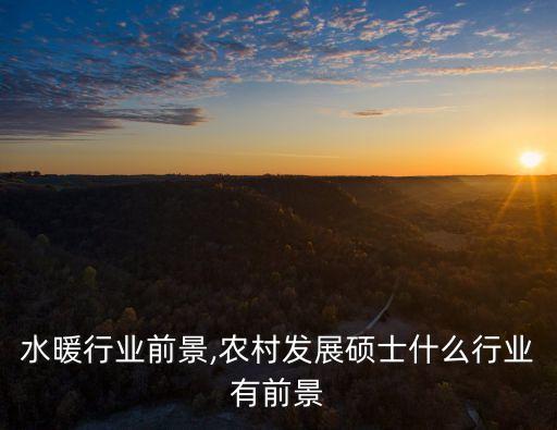 农村水暖行业前景,农村发展硕士什么行业有前景