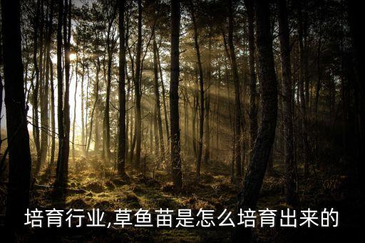 培育行业,草鱼苗是怎么培育出来的