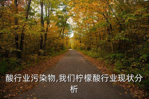 酸行业污染物,我们柠檬酸行业现状分析