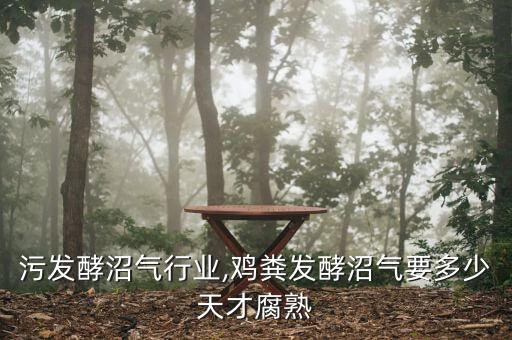 鸡粪污发酵沼气行业,鸡粪发酵沼气要多少天才腐熟