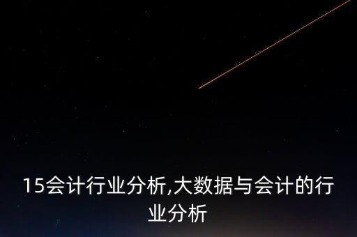 15会计行业分析,大数据与会计的行业分析