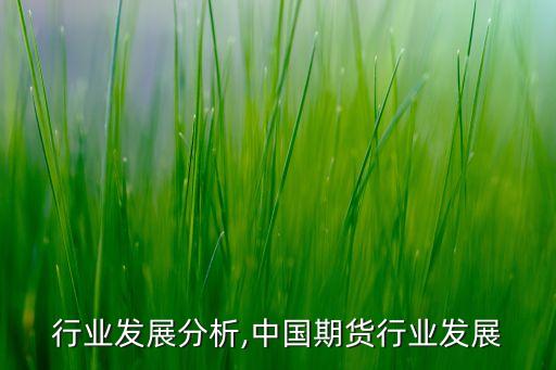 期货行业发展分析,中国期货行业发展