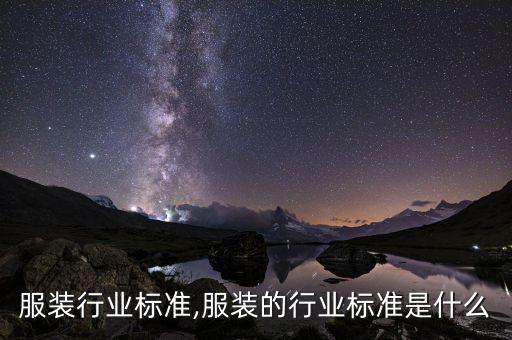 美国服装行业标准,服装的行业标准是什么