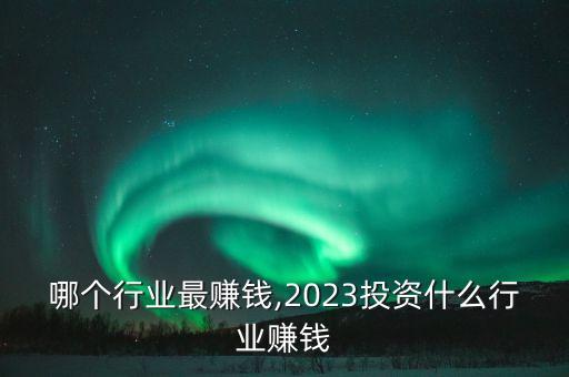 投资哪个行业最赚钱,2023投资什么行业赚钱