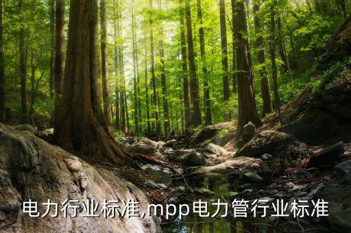 电力行业标准,mpp电力管行业标准