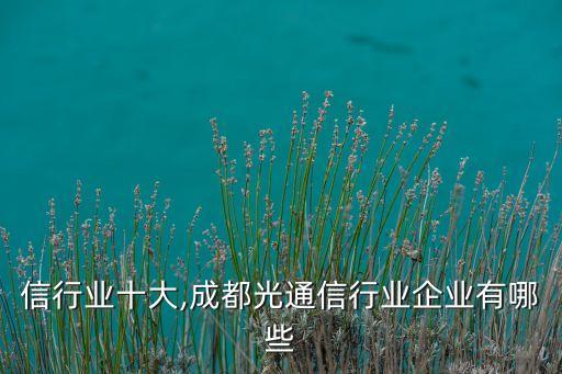 光通信行业十大,成都光通信行业企业有哪些