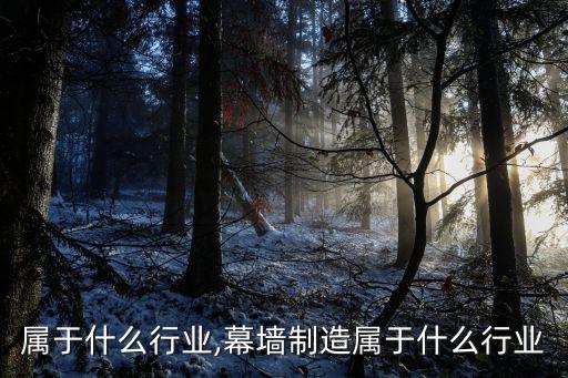 幕墙属于什么行业,幕墙制造属于什么行业