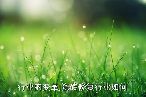 瓷砖行业的变革,瓷砖修复行业如何