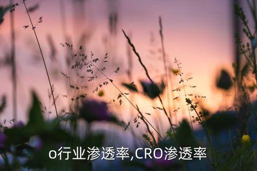 cro行业渗透率,CRO渗透率