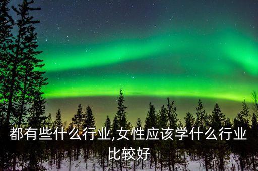 女性都有些什么行业,女性应该学什么行业比较好