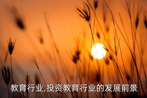 投资 教育行业,投资教育行业的发展前景