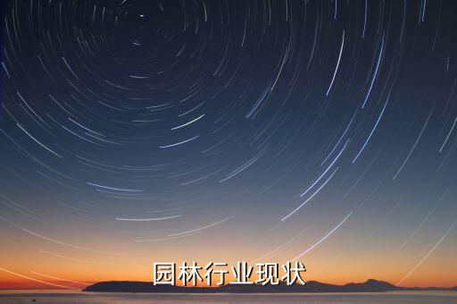 风景园林行业现状