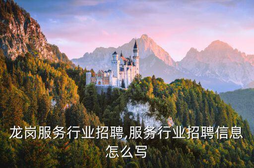 龙岗服务行业招聘,服务行业招聘信息怎么写