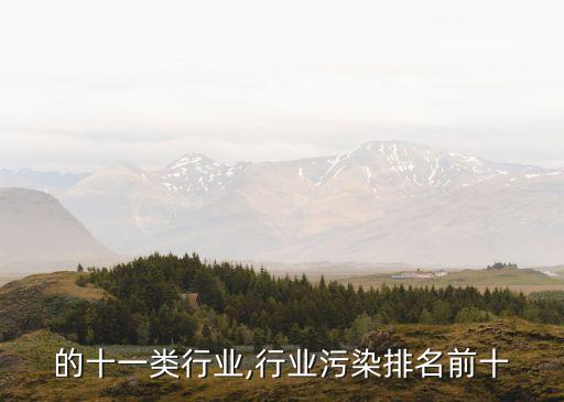 污染的十一类行业,行业污染排名前十