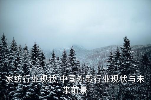外贸家纺行业现状,中国外贸行业现状与未来前景