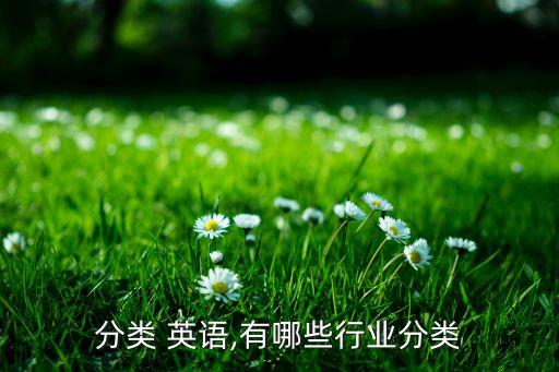 分类 英语,有哪些行业分类