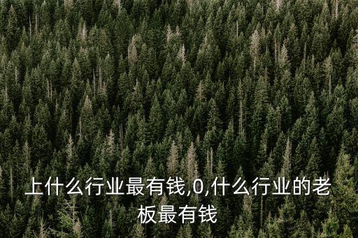 上什么行业最有钱,0,什么行业的老板最有钱