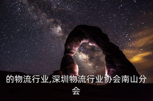 深圳的物流行业,深圳物流行业协会南山分会