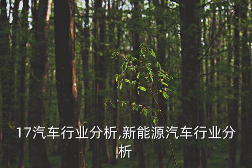 2017汽车行业分析,新能源汽车行业分析
