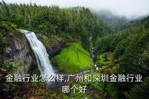 金融行业怎么样,广州和深圳金融行业哪个好
