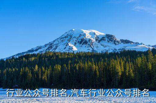 美容行业公众号排名,汽车行业公众号排名