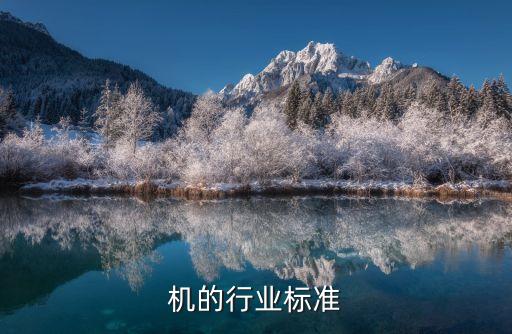 机的行业标准