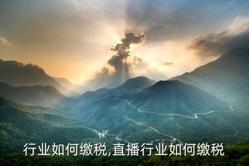 行业如何缴税,直播行业如何缴税