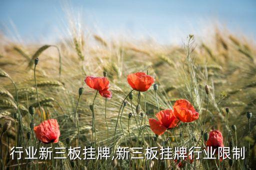 出版行业新三板挂牌,新三板挂牌行业限制