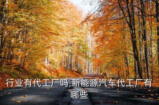 汽车行业有代工厂吗,新能源汽车代工厂有哪些