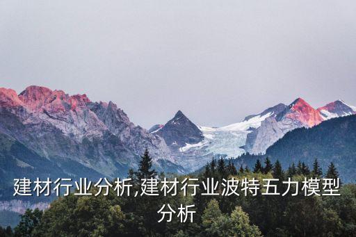 五力建材行业分析,建材行业波特五力模型分析