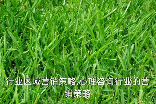 行业区域营销策略,心理咨询行业的营销策略