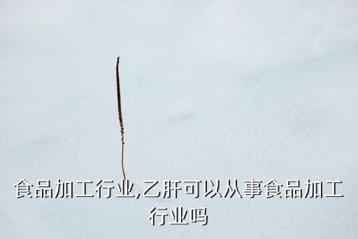 食品加工行业,乙肝可以从事食品加工行业吗