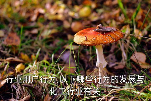 化工行业用户行为,以下哪些行为的发展与化工行业有关