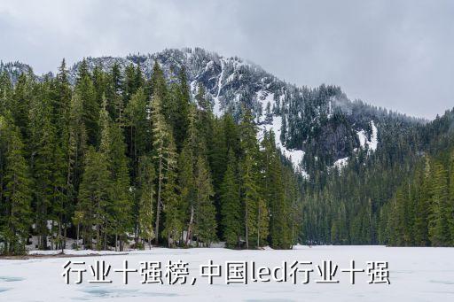 中国行业十强榜,中国led行业十强