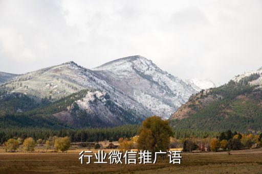 行业微信推广语